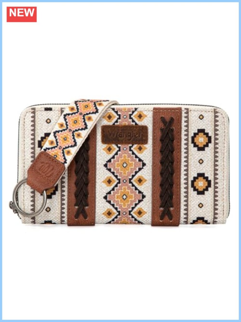Wrangler Western Aztec Wristlet Clutch Wallet RFID Credit Card Holder